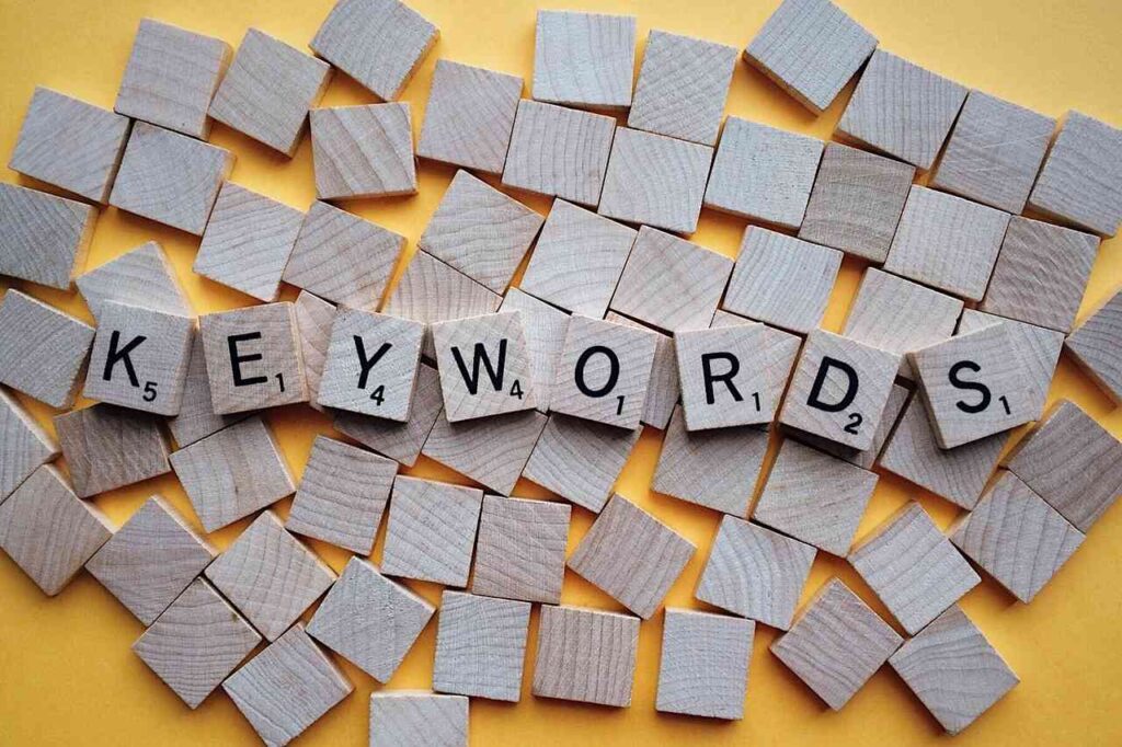 Keywords for online marketing